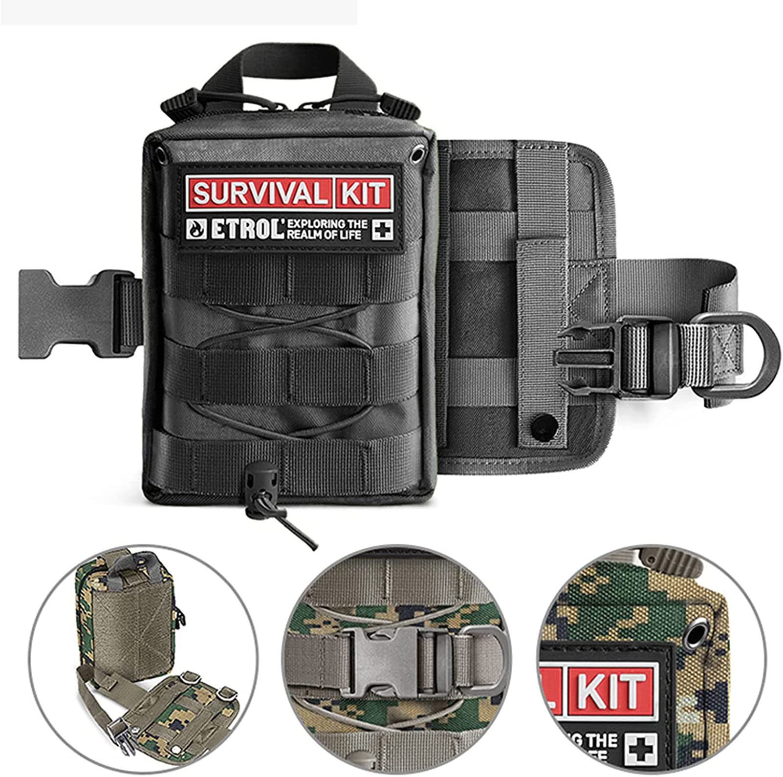 RSGK Piccolo Kit di Pronto Soccorso, Mini Kit da Trauma di Emergenza Compatto Impermeabile, per Emergenze a Casa, Ufficio, Viaggi, Escursionismo, Campeggio, All'aperto E sul Posto di Lavoro
