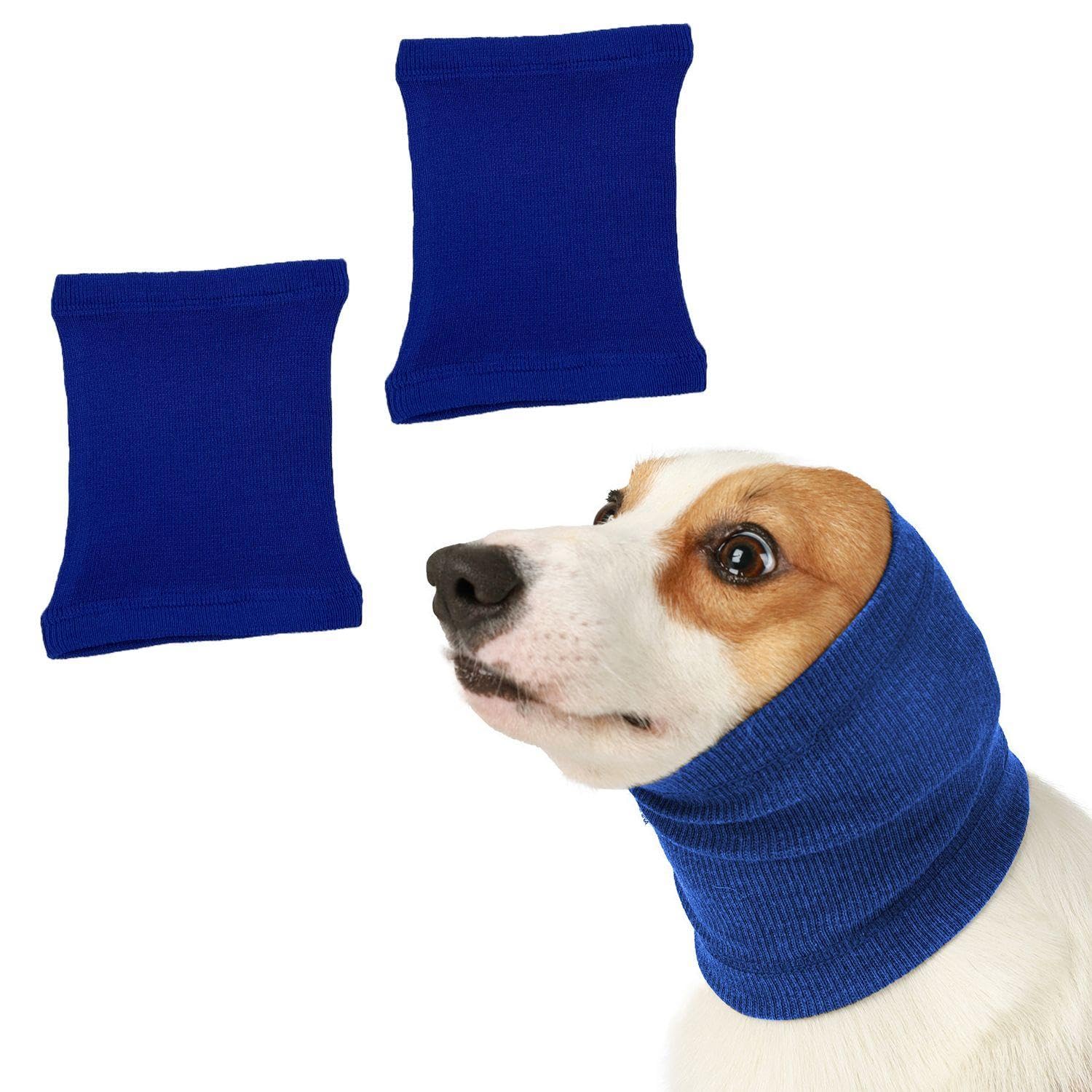 VEHYEGOI 2 Pieces Dog Soothing Hoods, Dog Ear Protectors, Dog Earmuffs Noise Protection, Dog Collar Ear Protectors