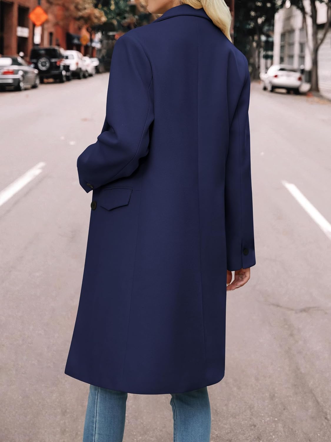 ANRABESS Womens Peacoat Notched Lapel Collar Single-Breasted Trench Coats Loose Casual Long Jacket 2025 Fall Winter Outerwear - Image 6