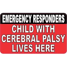 StickerTalk Child With Cerebral Palsy Lives Here Sticker, 5 inches by 3 inches