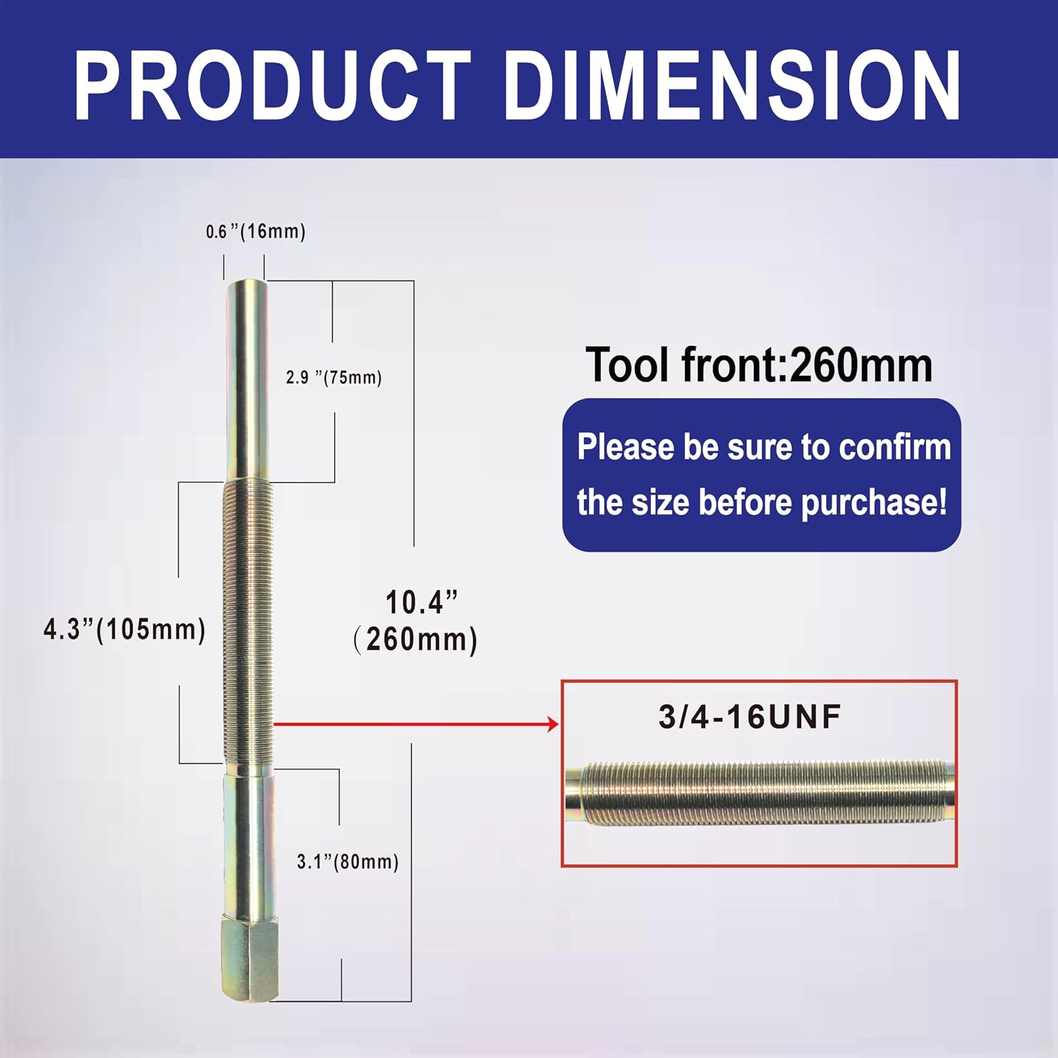Replaces 2870903 2870506. Primary& Secondary Clutch Puller for Polaris All Models Ranger,RZR,Sportsman,Scrambler,Worker,Xpedition,General,Trail Boss,ATV, UTV, Snowmobiles .Hardened Alloy Steel.