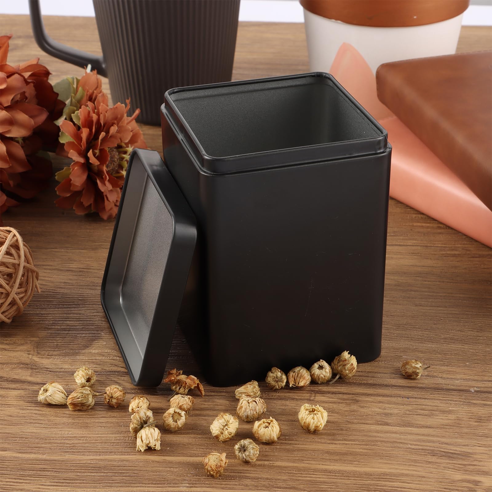 Boîte à thé vrac en métal pour organiser votre cuisine boite de 8x8x11cm lot de 10