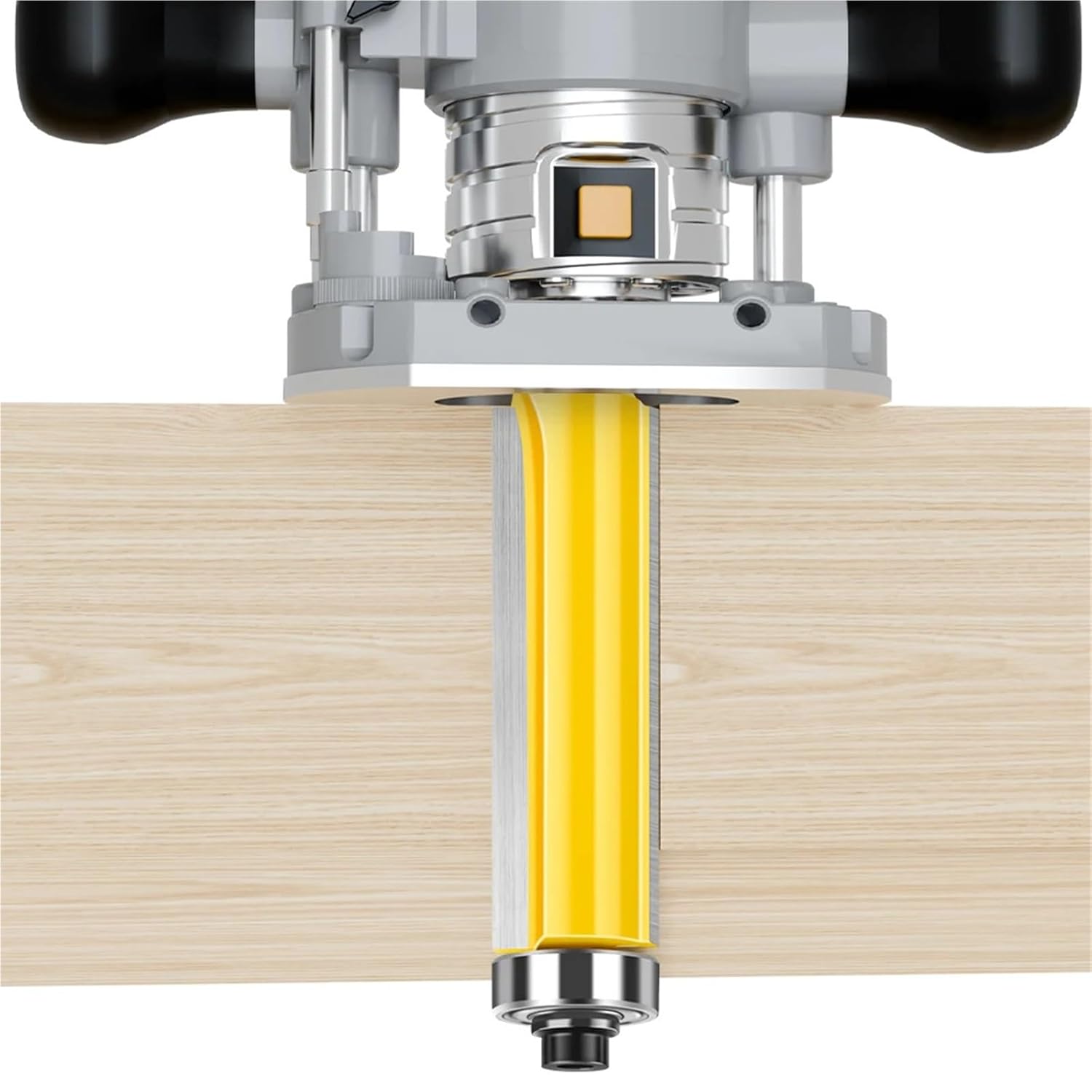 8mm Shank Lengthened Trimming Cutter Belt Bearing Straight Cutter Trimming Router Bit Slotting Burr Cutter Head Trimming Cutter 1Pcs(8X12.7X12)