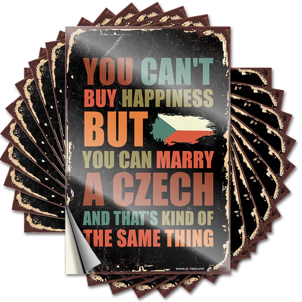 You Can't Buy Happiness But You Can Marry A Czech Metal Spring - Sticker Cover Removable Vinyl Decal(8X12CM)