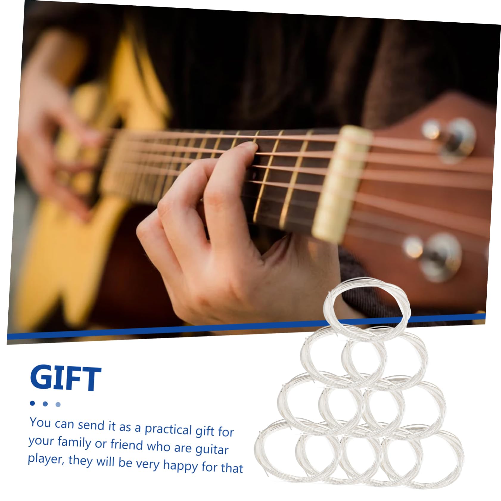 ibasenice 20paquetes Cuerdas De Guitarra De Nylon Profesional De Resistentes y Fáciles De Instalar Para Guitarra Folk y