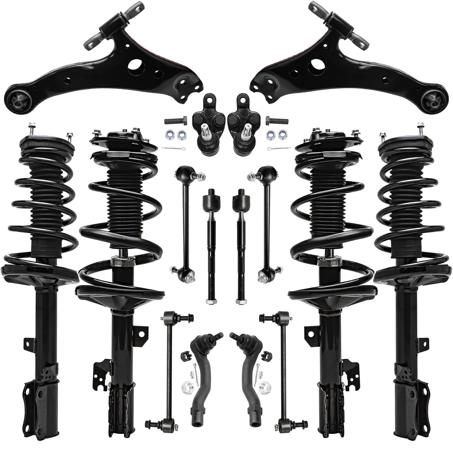 Detroit Axle - FWD Front 16pc Suspension Kit for 01-03 Toyota Highlander