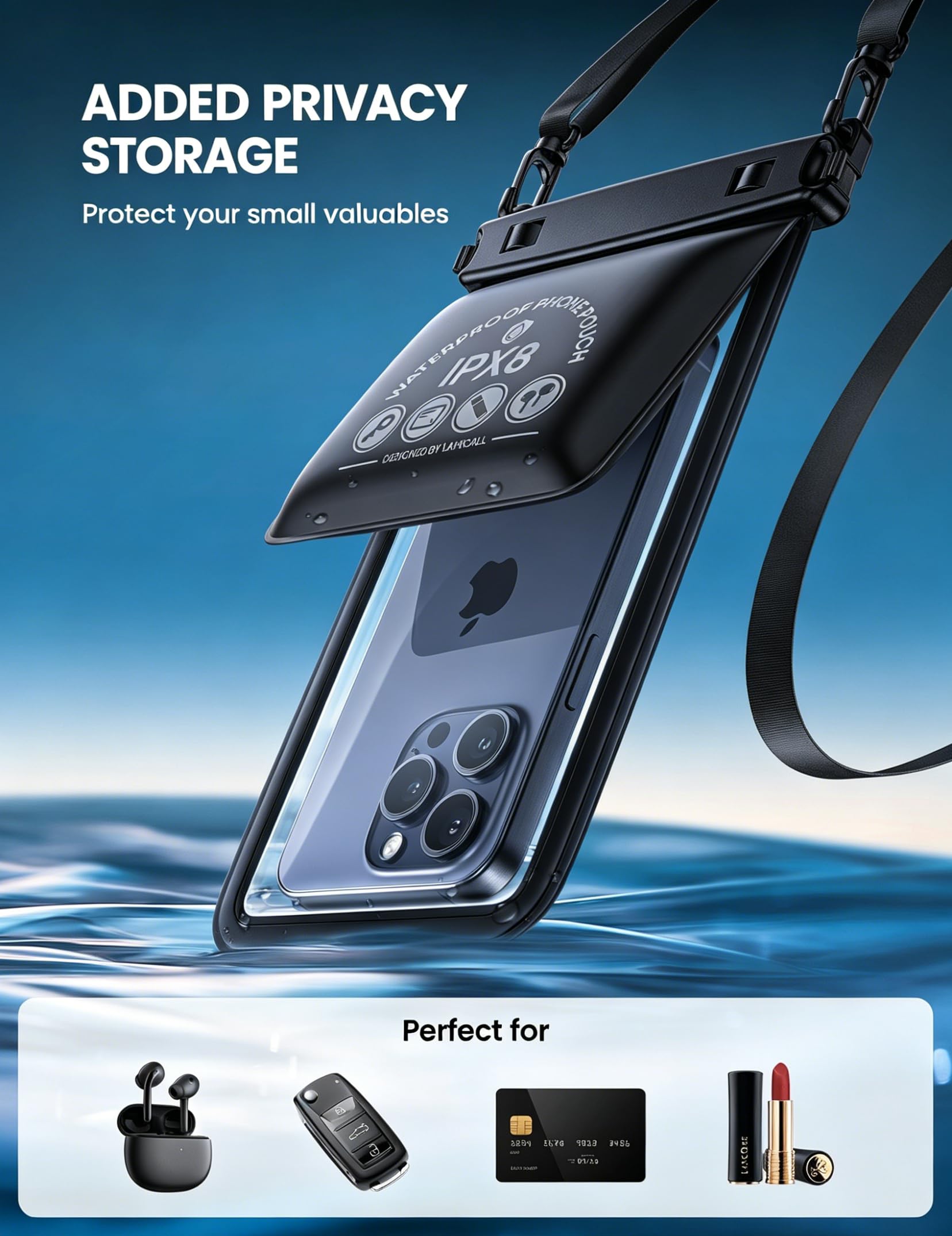 Amazon.com: Lamicall Double Pocket Waterproof Phone Pouch - IPX8