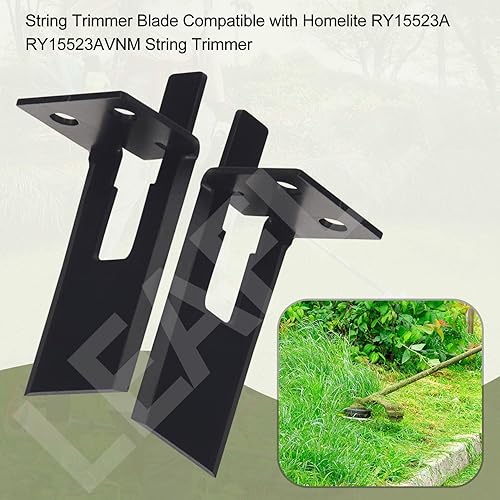 Miniatura 2 de 638016003 - Juego de 2 cuchillas de corte de líneacortadora para cortadora de cuerda Homelite RY15523A RY15523AVNM, hoja de corte de línea de