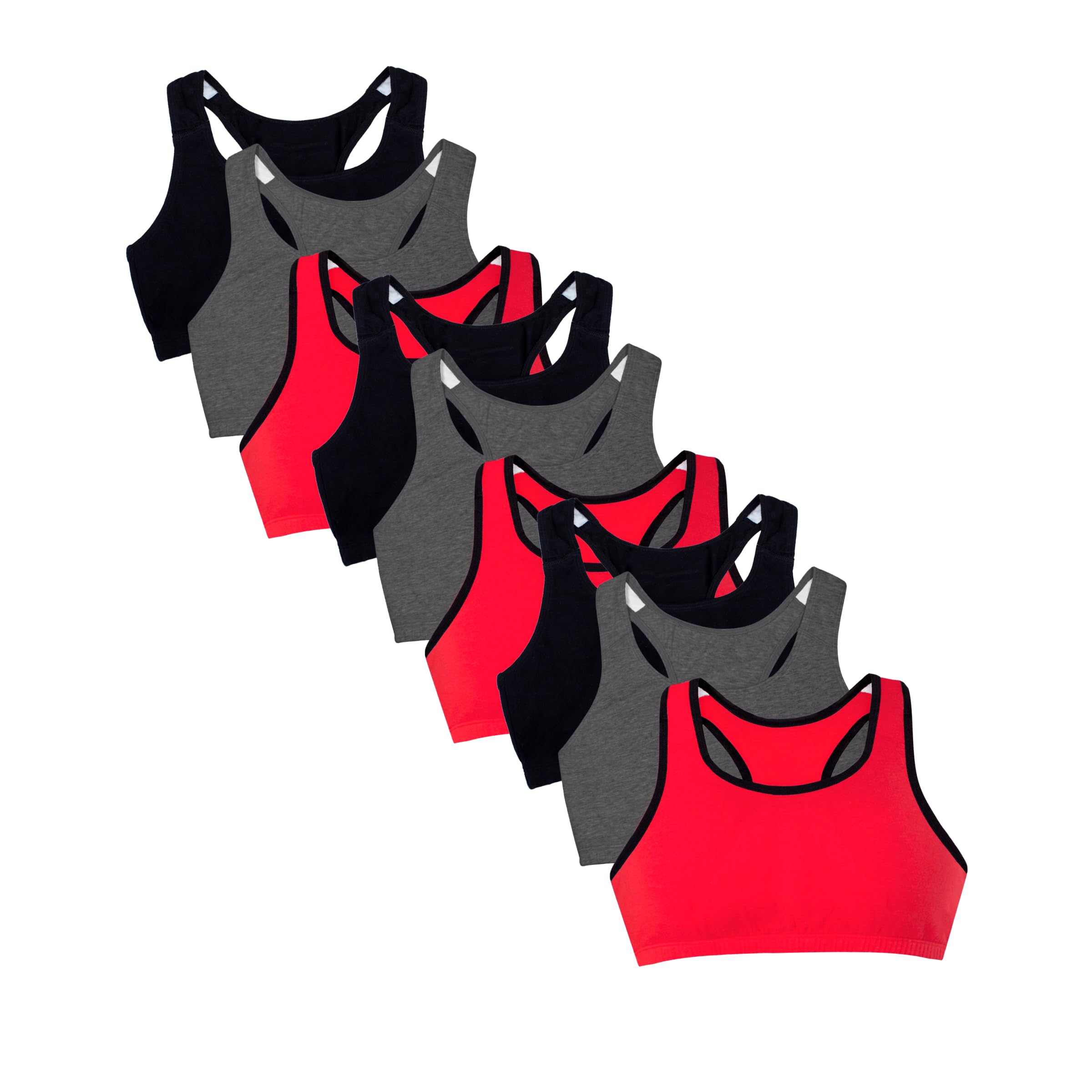 Fruit of the Loom Women's Wireless Cotton Sports Bra, Multipack