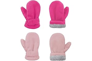 American Trends Youth Winter Fleece Mittens (2 Pack)