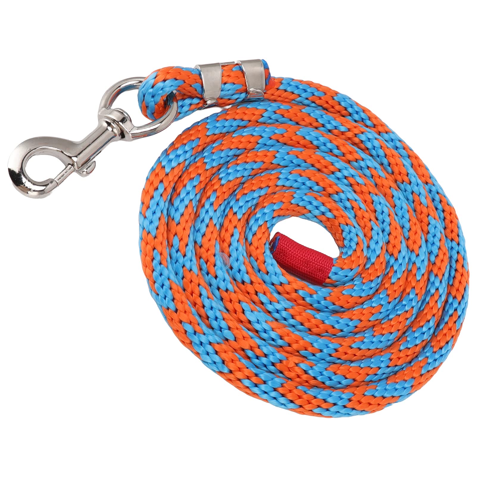 Lunge Line For Horse, Rope Halters For Horses Horse Leash with Bold Alloy Big Hook 13ft Long Multipurpose Braid Rope Horse Training Equipment For Horse Livestock Pet (Blue Orange)