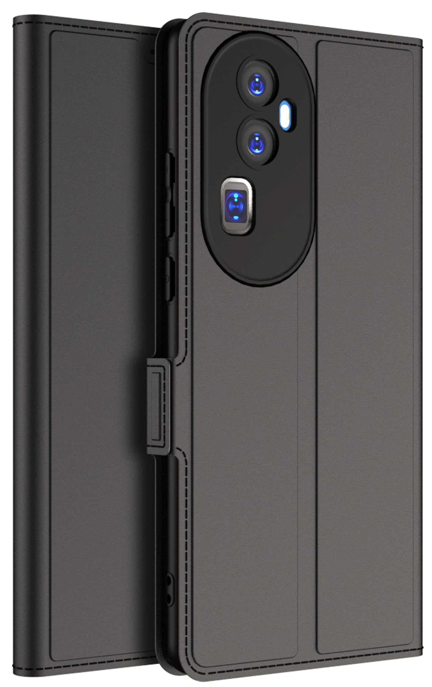 KAPA Noble Slim Magnetic Leather Flip Case Cover for Oppo Reno 10 PRO Plus | Card Holder Stand Leather Flip Wallet Case (Black) (B0CGJG3D8K) Amazon Price History, Amazon Price Tracker