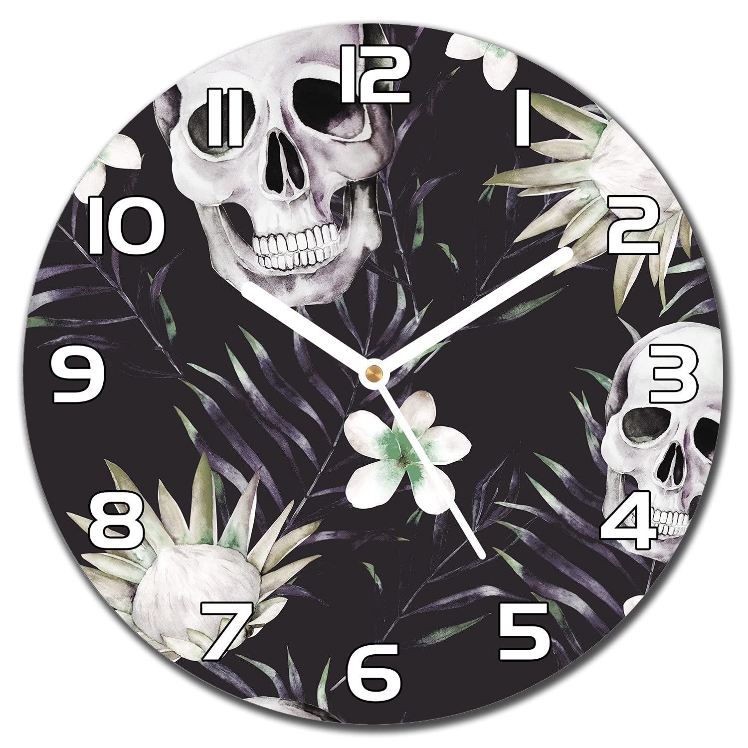 Horloge murale verre sécurité robuste salon design chic