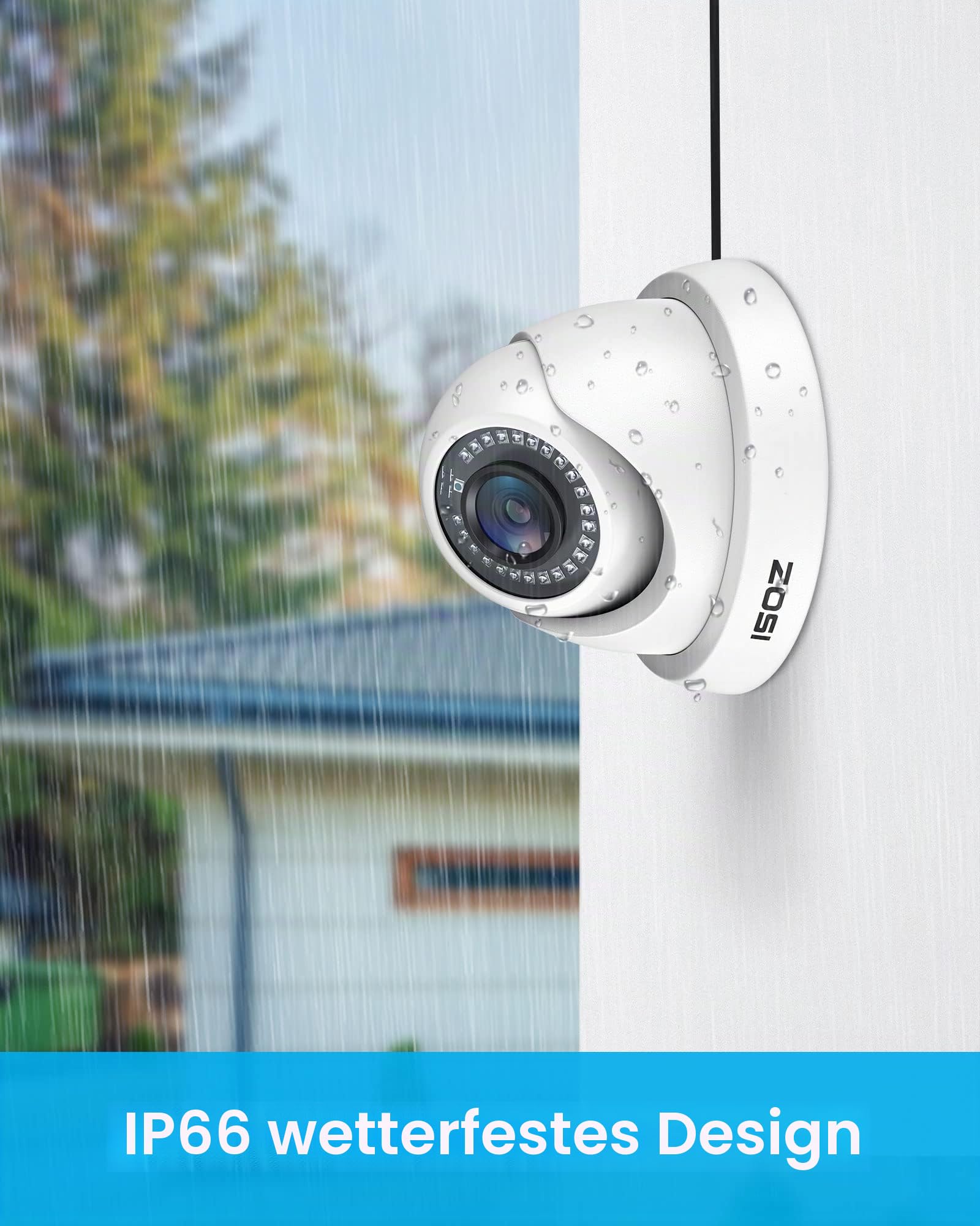 ZOSI 4X Full HD 1080p Dome Video Überwachungskamera Set mit Kabel Netzteil