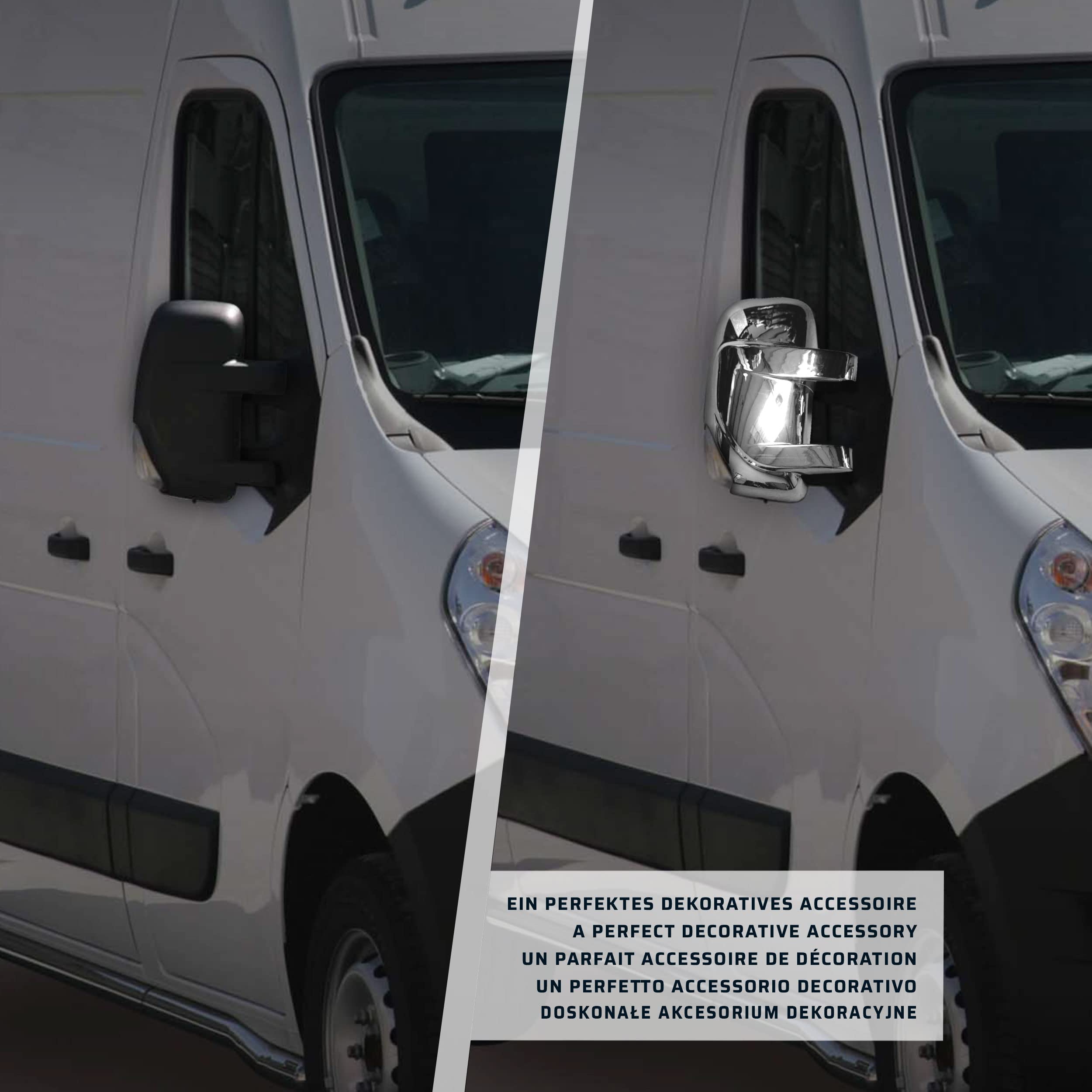 Couvres-Rétroviseurs Fiat Ducato X250 - ABS Chromé - Protection Et Style - Depuis 2006