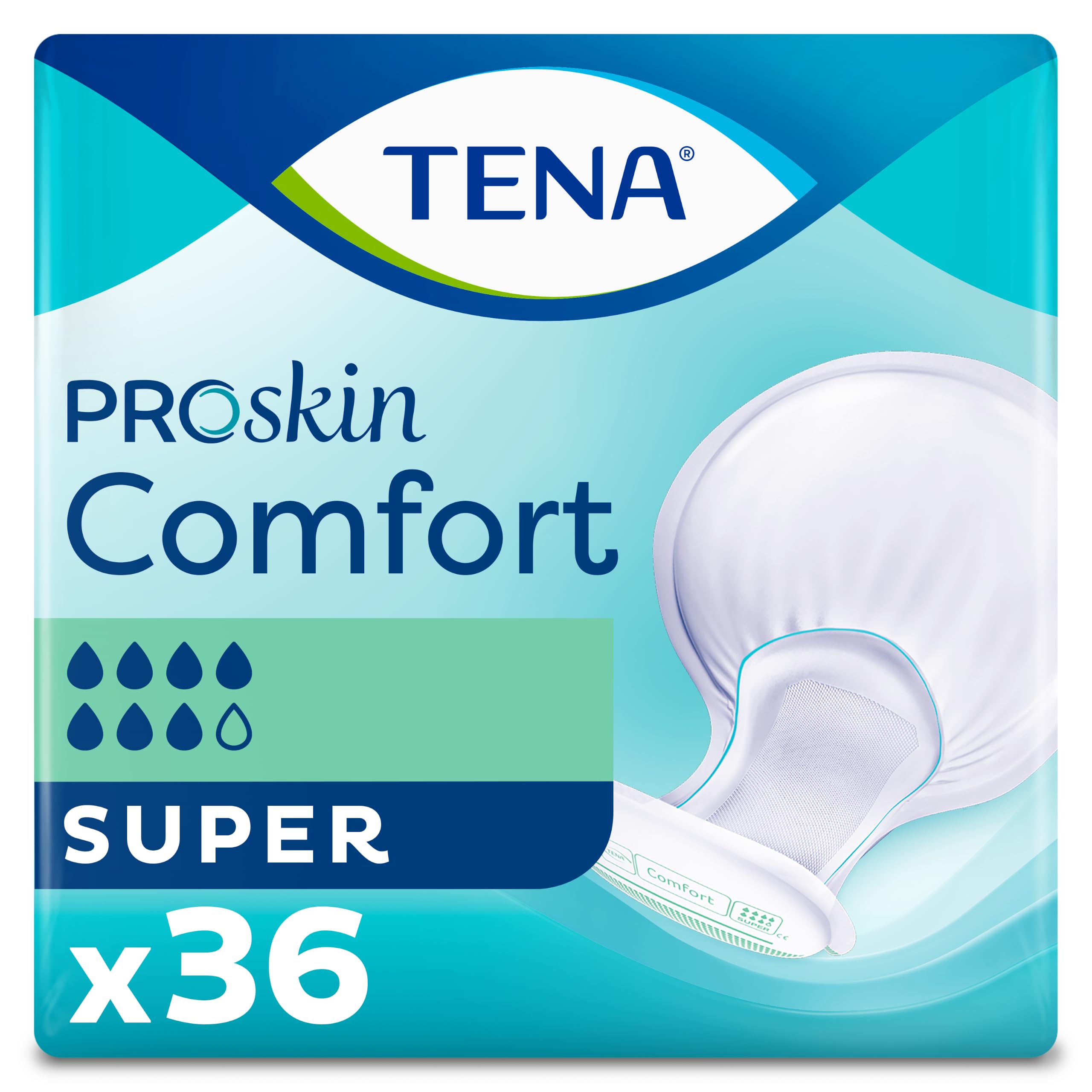 TENA ProSkin Comfort Incontinence Pads, Super (36 Count)