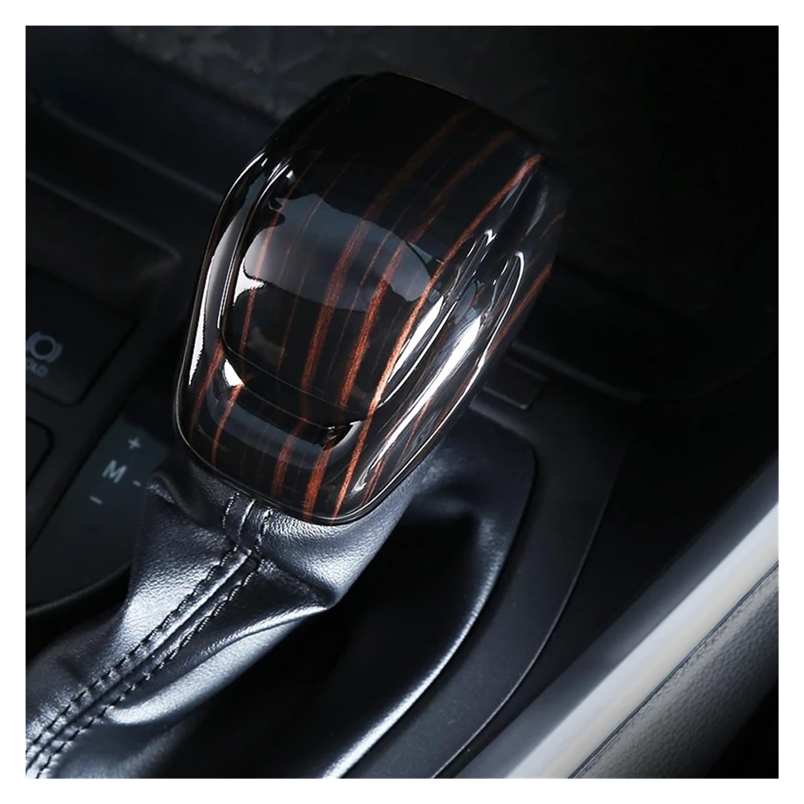 Xexjhqq Gold Wood Grain Gear Stick Knob For Toyota For Xa50 For Camry 2022-2025 Car Gear Shift Knob Head Cover Trim(Gold Wood Grain)