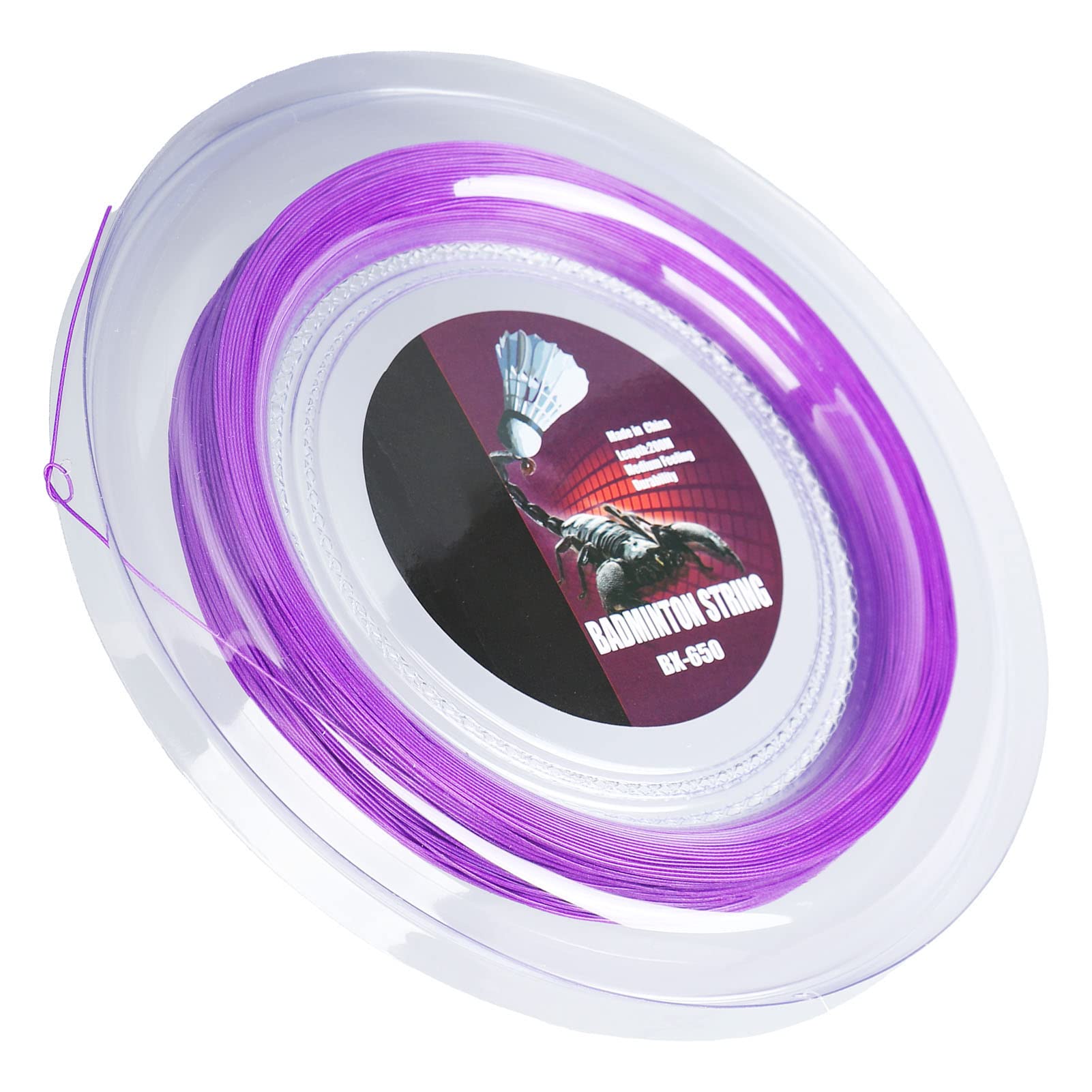 Keenso Corde de Raquette de Badminton, 0,72 Mm 200 M Corde de Raquette de Badminton Ligne de Corde en Nylon D'entraînement de Badminton BX 650