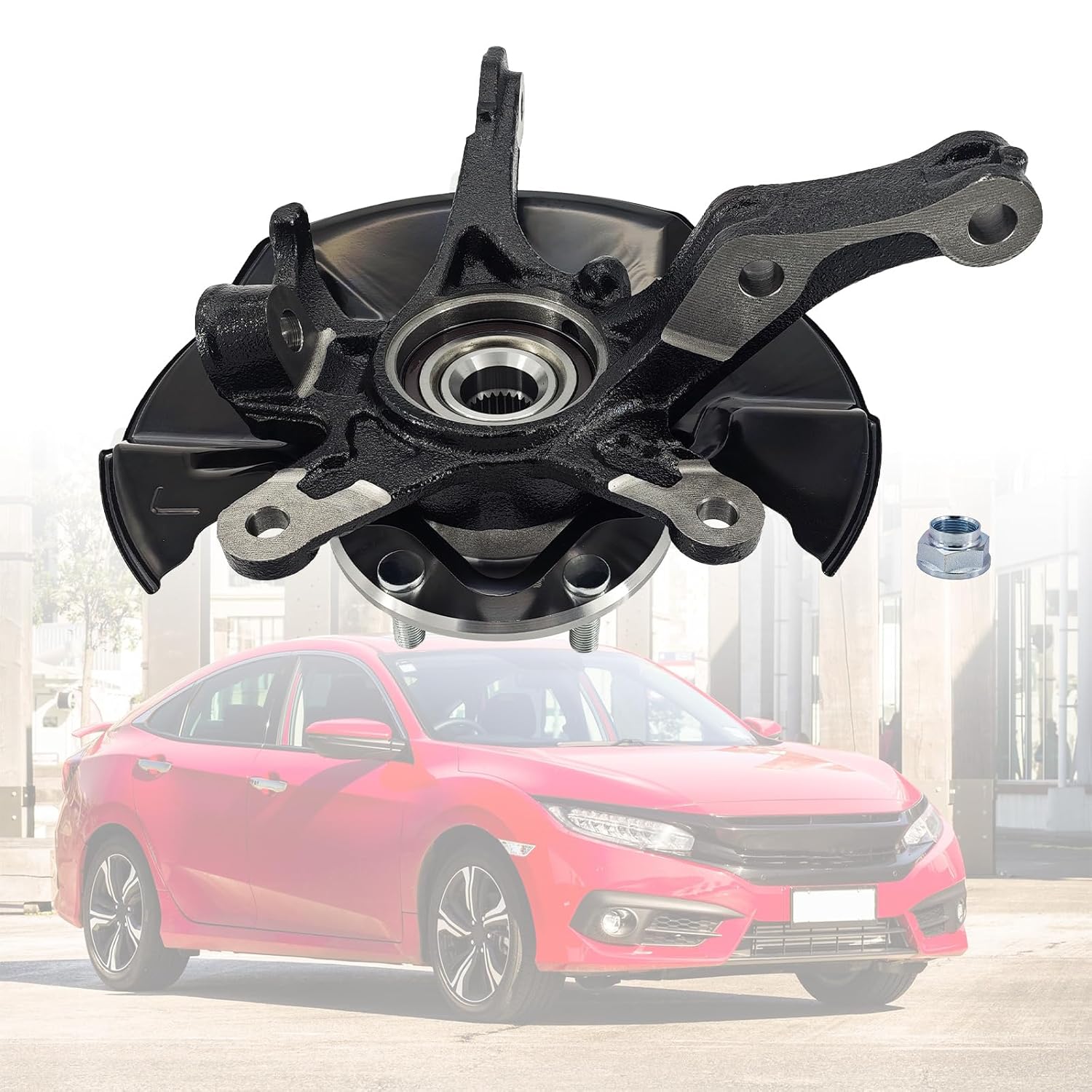 (Similar)LK097 Front Left Driver Side Steering Knuckle Wheel Hub Bearing Assembly Compatible with Honda Civic 1.8L 2012-2016?51216-TR3-Y00 51216-TR0-A00