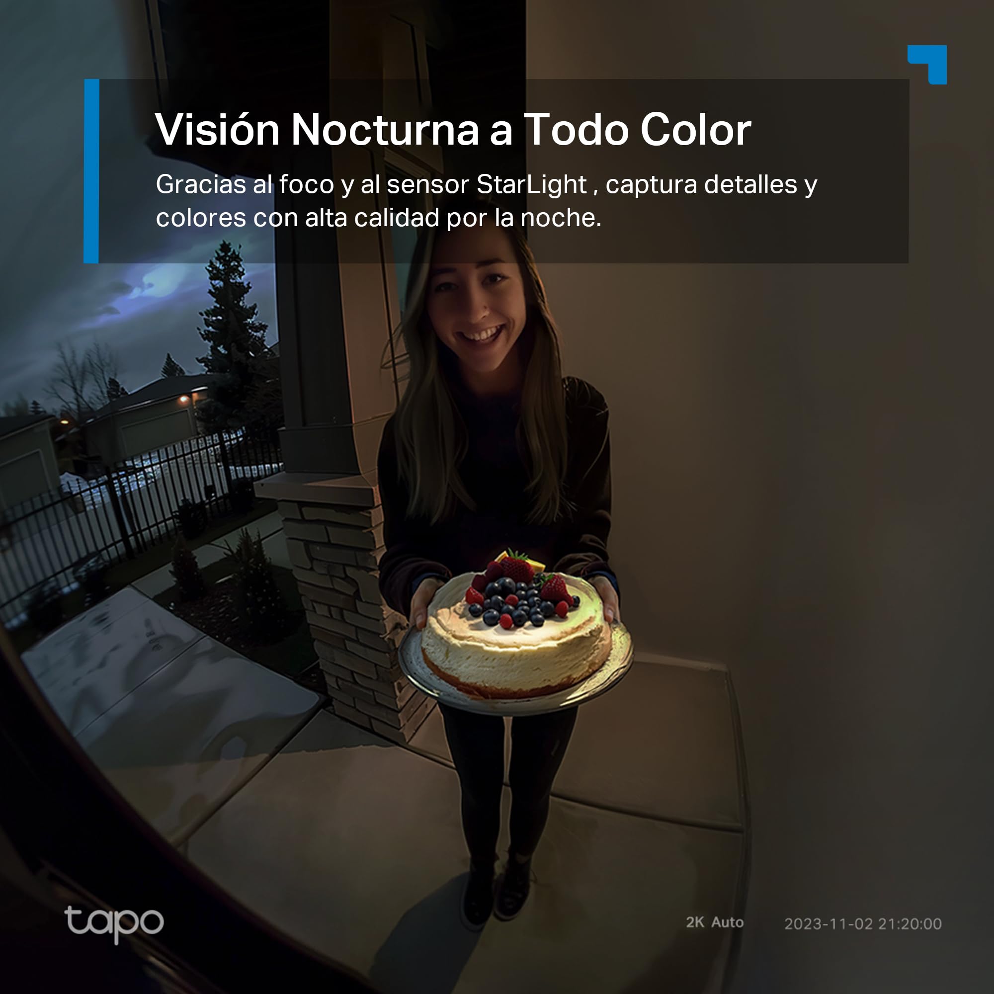 Tapo D235 - Timbre Inteligente con Cámara 2K 5MP, Visión Nocturna a Color, Audio Bidireccional, Detección Inteligente, Alimentación por Batería o Cable, Resistencia IP66
