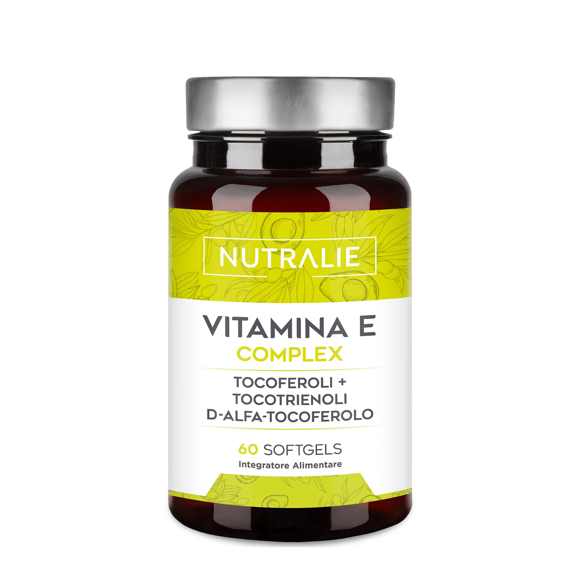 Vitamine E - Antioxydant - Tocophérols et Tocotriénols - Protège les Cellules contre le Stress Oxydatif - 60 Gélules Vitamin E Complex Nutralie