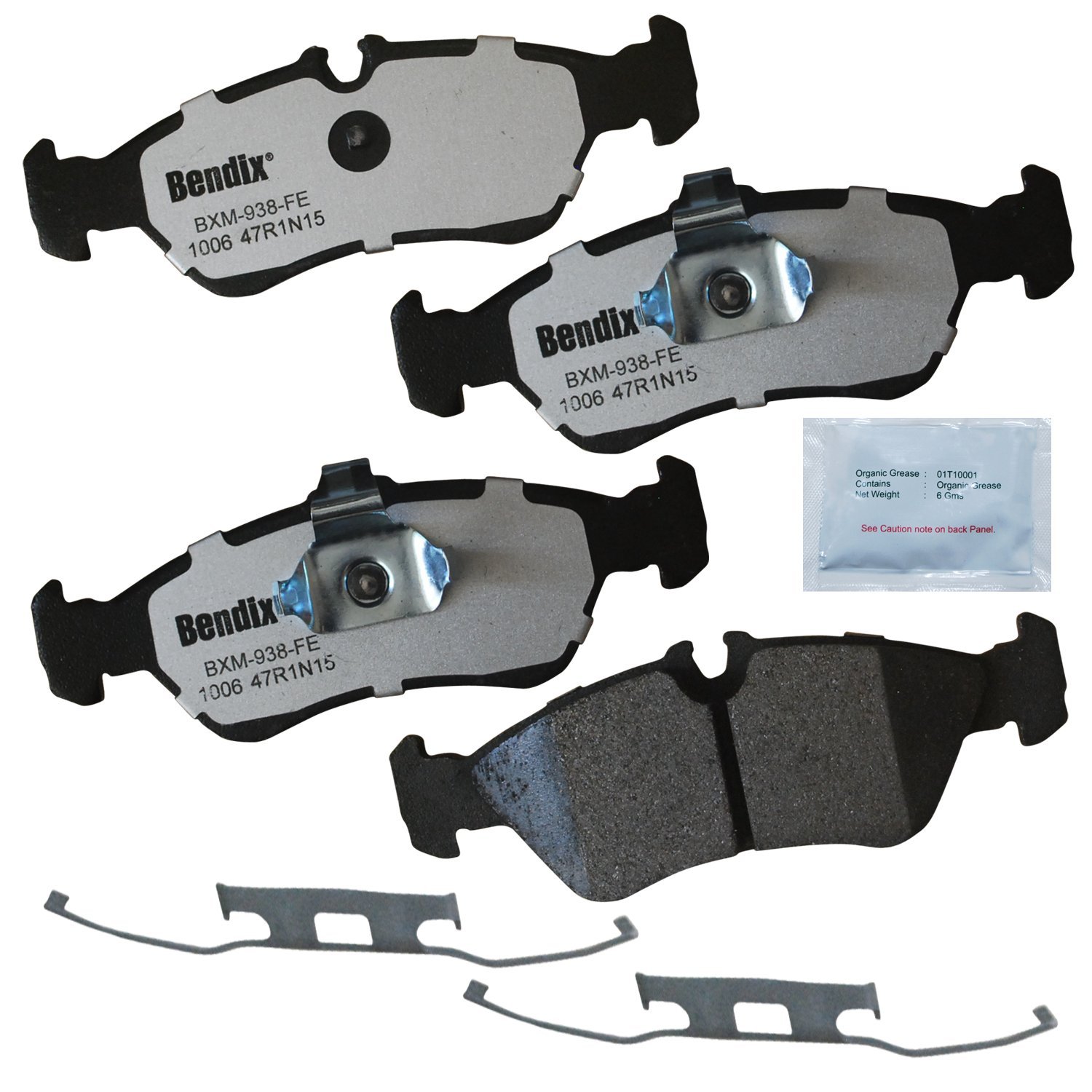 Bendix Fleet Metlok MKD1006FM Semi-Metallic Rear Brake Pads for Dodge Sprinter 2500 2006-2003, Sprinter 3500 2006-2003, Freightliner Sprinter 2500 2006, Sprinter 3500 2005-2002