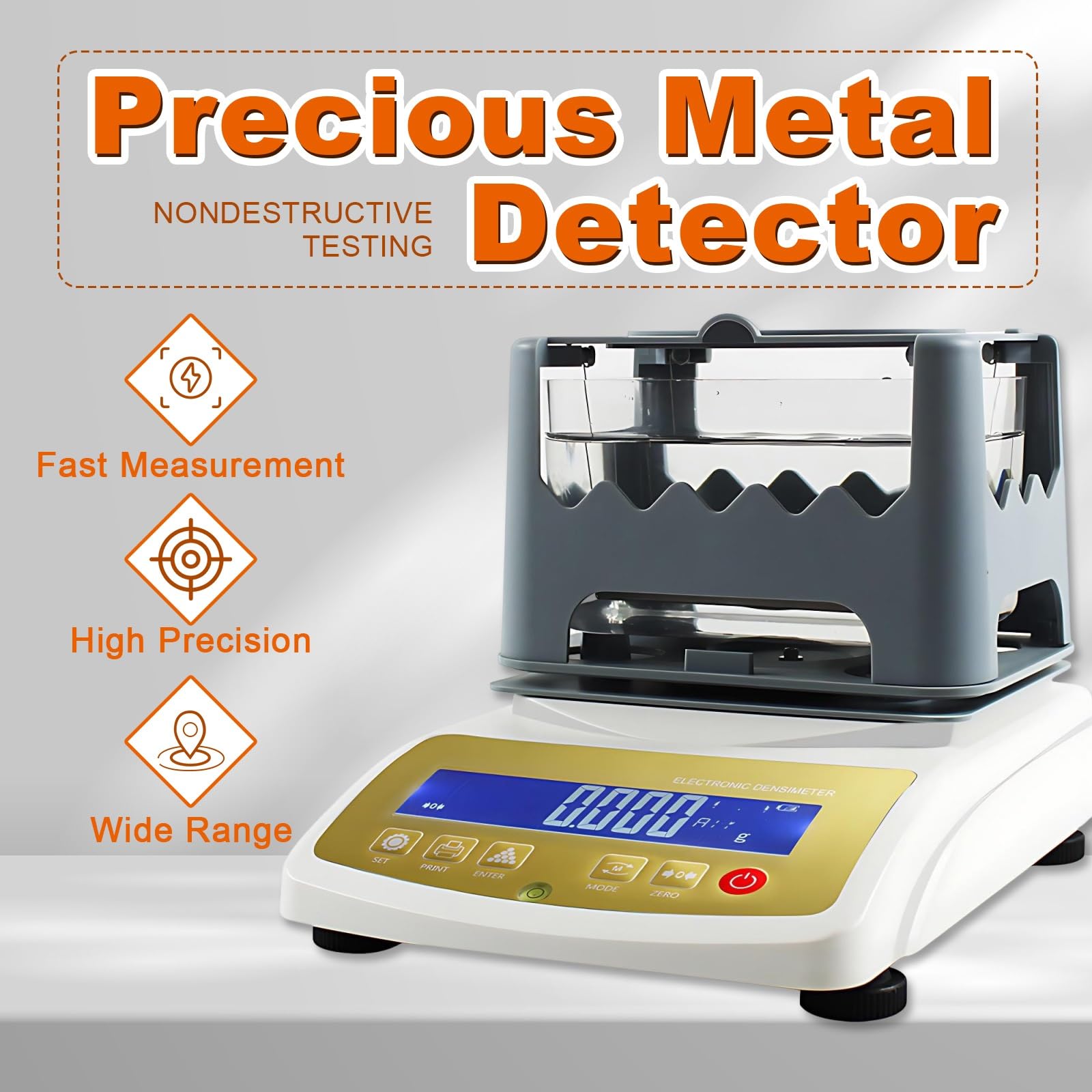 Metall-Authentizitätstester Und Automatischer Goldtester Digitales Analysegerät Für Schmuckgeschäfte, Pfandhäuser, Labor Und Präzise Goldanalyse(Shop-300g)