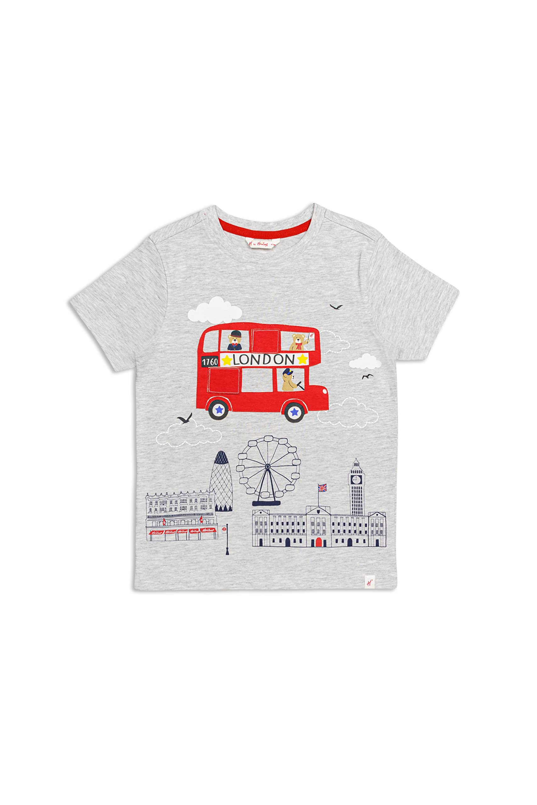 H By Hamleys Boys Printed Grey T-Shirt