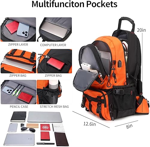 Miniatura 3 de Nerlion - Mochila de senderismo de 40 litros para hombres y mujeres, para campamento, impermeable, al aire libre, senderismo, mochila ligera