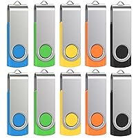 Uflatek Chiavette USB 16GB 10 Pezzi, USB 2.0 Pendrive 16GB