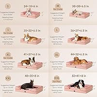 Vista 196 de EHEYCIGA - Cama ortopédica para perro grande, impermeable, de espuma viscoelástica y espuma tipo caja de huevos, bordes elevados, antideslizante