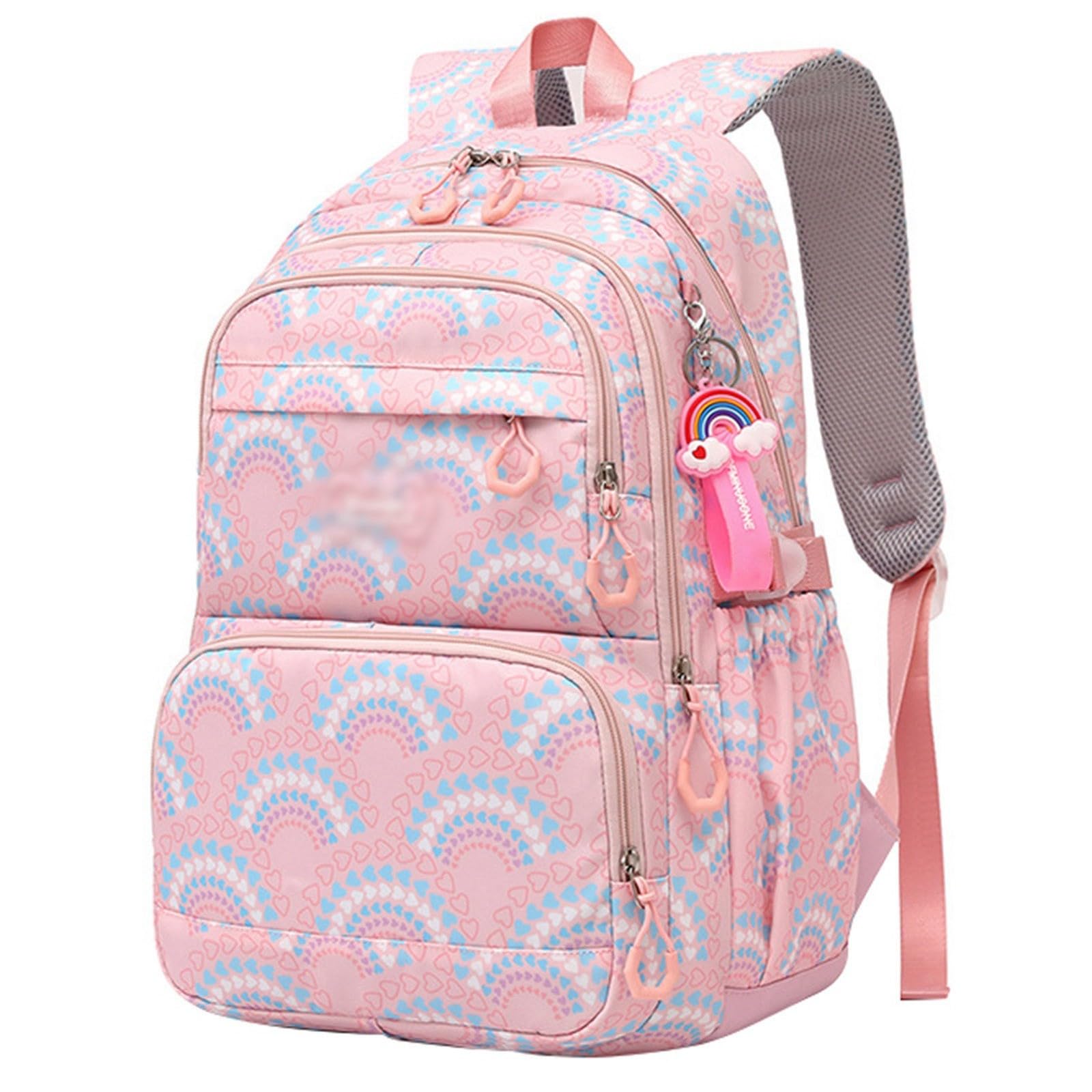 Zaino Elementari Bambina, Zaino Scuola Elementare Scomparti Multipli, Zaino a Quadri Extra Large per Ragazze, Elegante e Pratico, per Viaggi scolastici e Uso Quotidiano.