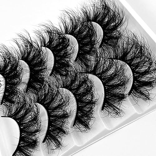 FEITA Juego de pestañas postizas esponjosas de 0.98 pulgadas (0.984 in), volumen grueso 3D, pestañas suaves cruzadas, pestañas dramáticas de