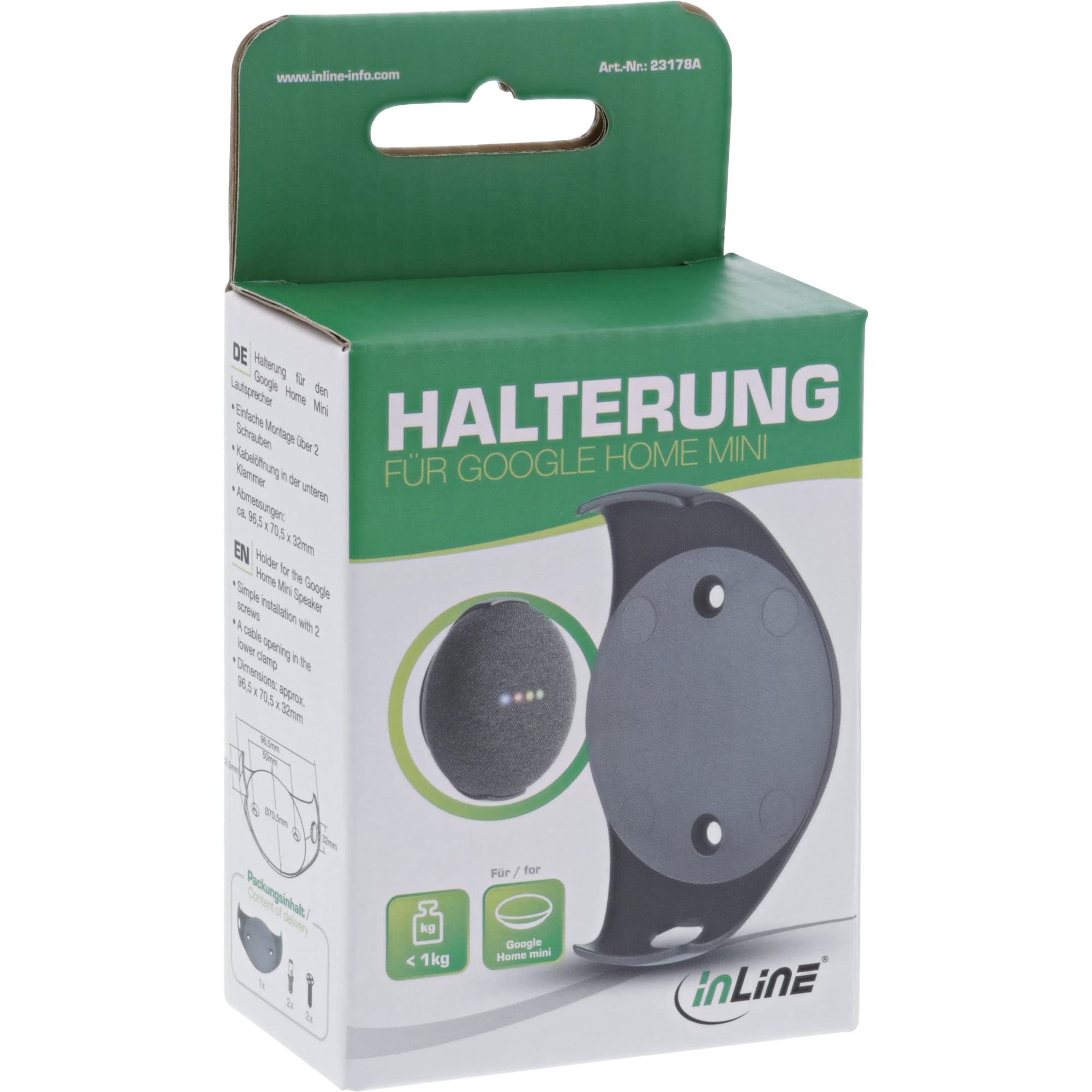 Inline 23178A Support pour Google Home Mini