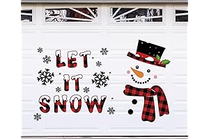 Whaline 43Pcs Plaid Christmas Garage Decoration Magnet Sticker