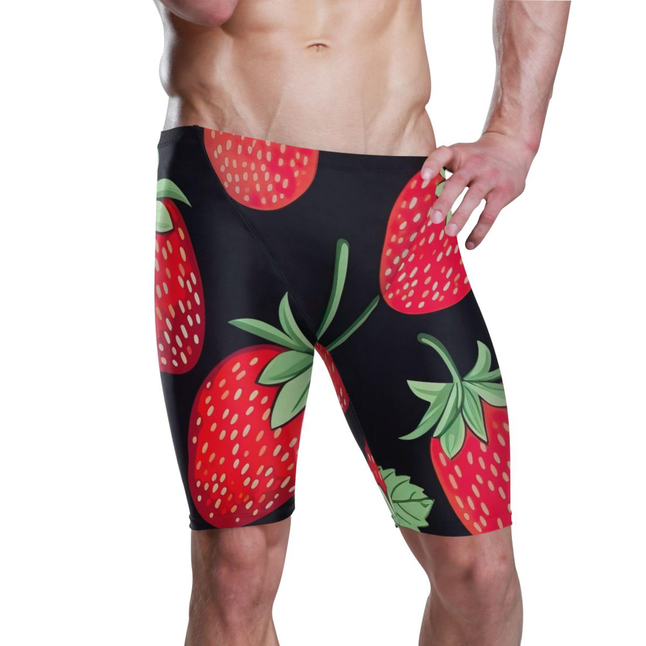 UMIRIKO Strawberry Fruit Swim Jammers Swimsuit for Men XXL B0401845