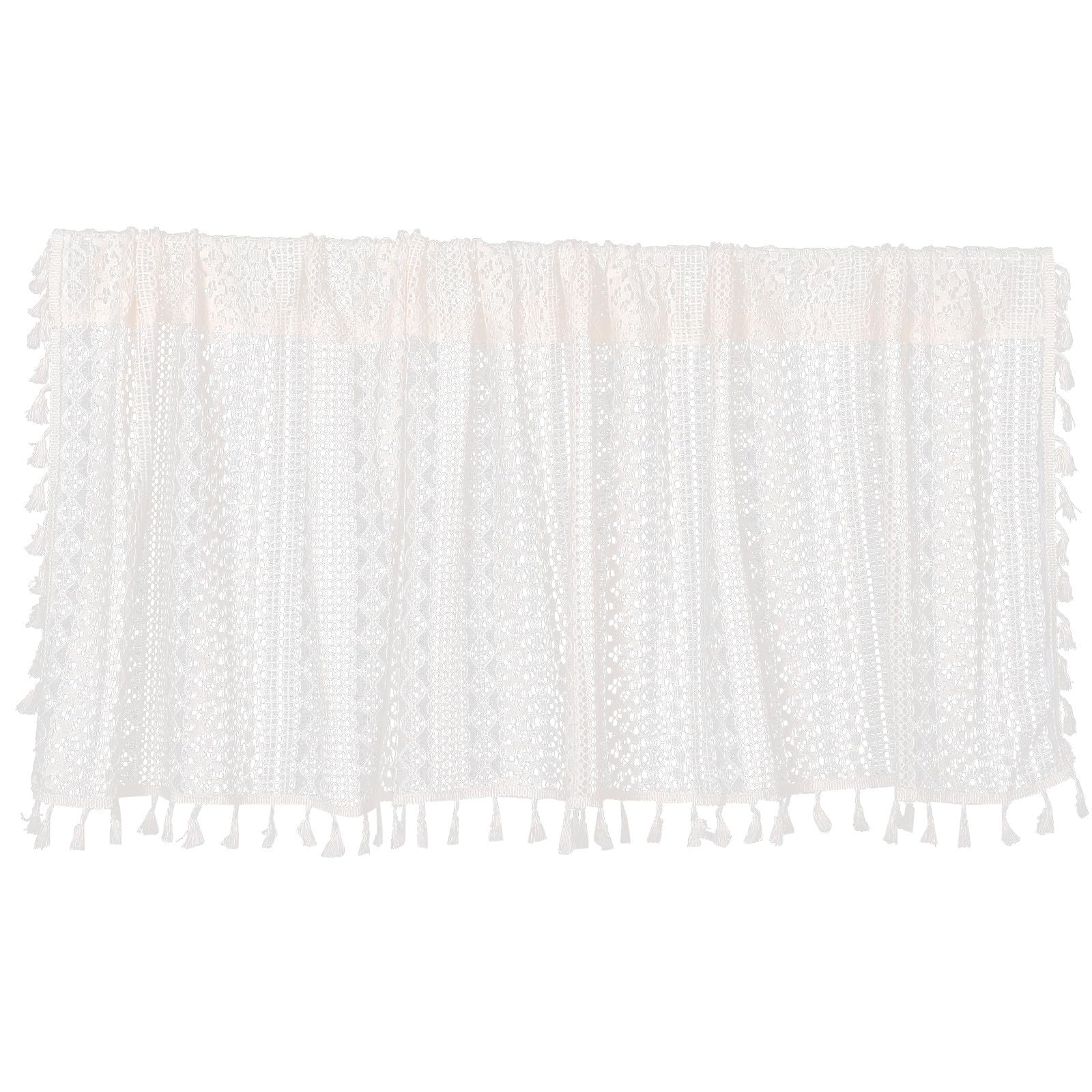 Cenefa de encaje hueca para una cocina rústica y luminosa de estilo macramé