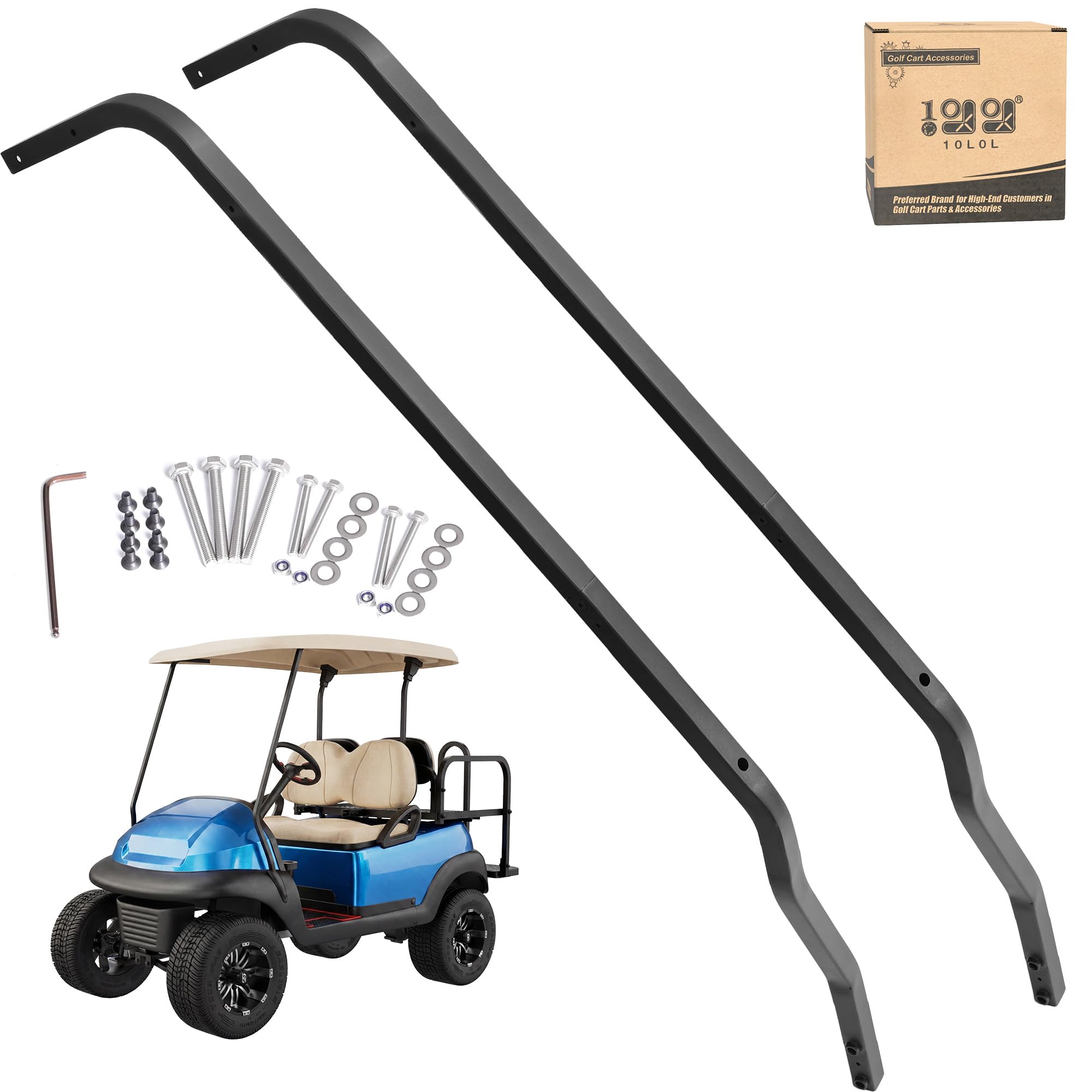 View 1 of 10L0L Golf Cart Front Roof Strut Brackets for Club Car Precedent