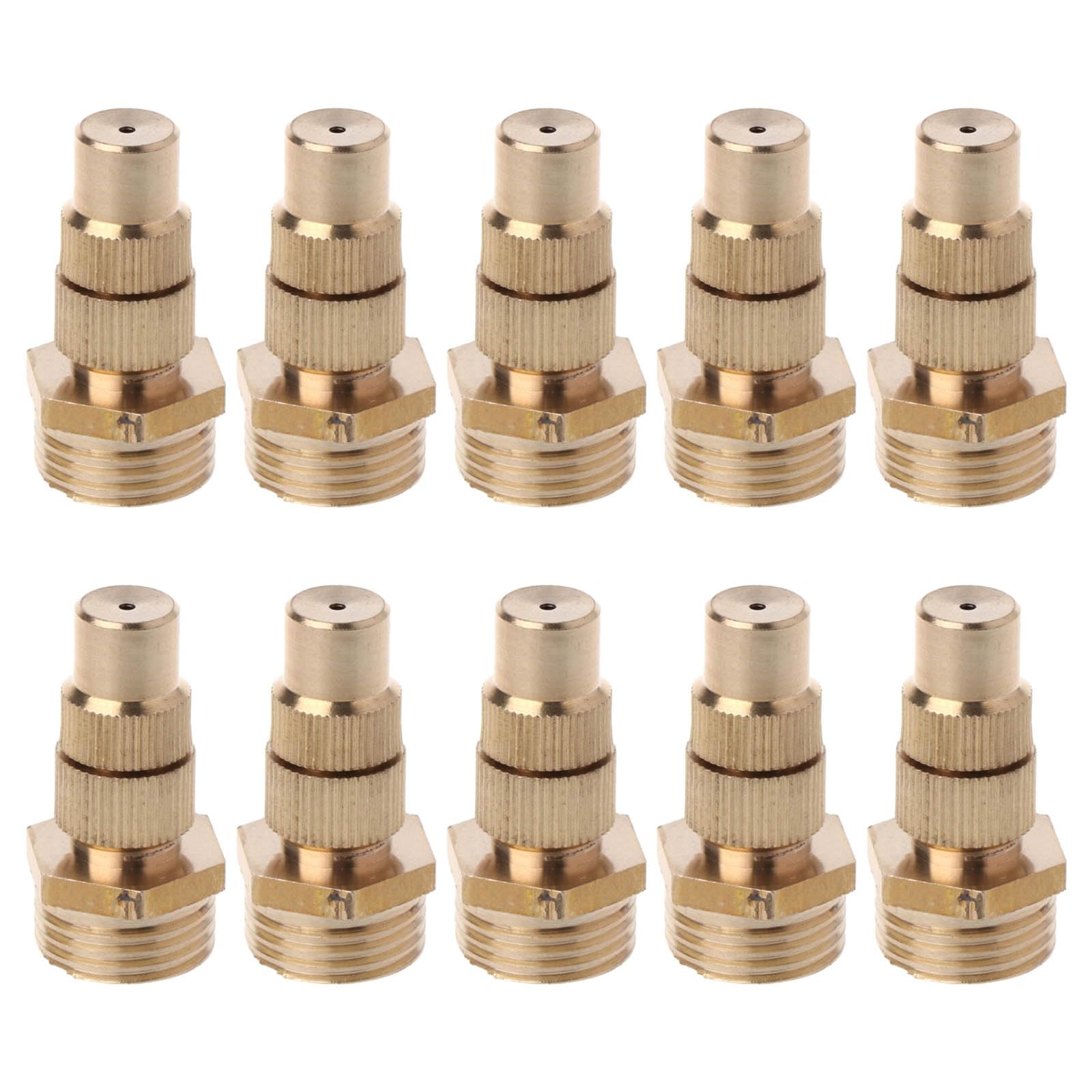MINGLEA 1/2" Adjustable Misting Nozzles Brass Head Agricultural Irrigation Atomizer Tool for Landscapings Gardenings