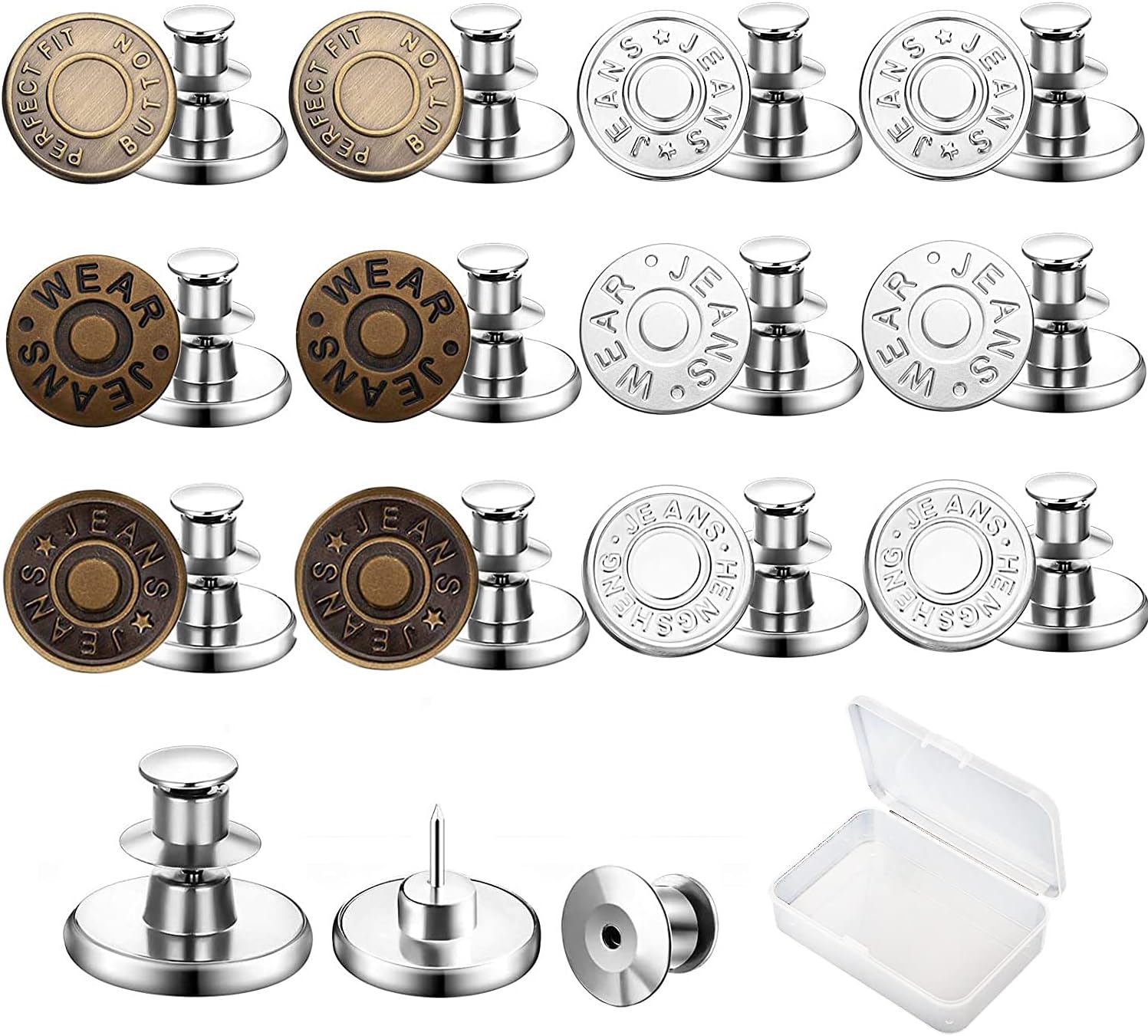 Adjustable 17mm Jean Button Pins Set 12 PCS Sri Lanka Ubuy
