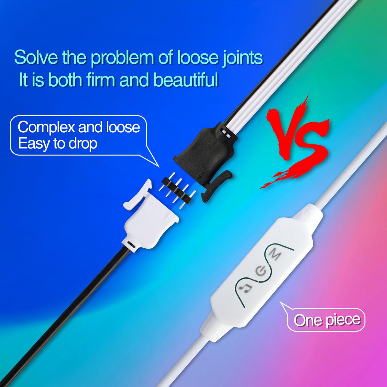 RGBIC ha condotto le luci per la TV, USB ha condotto le luci di striscia, 3ft/6.5ft/9.8ft/13ft/16.ft/24ft/32ft con le modalità multiple del telecomando adatte a camera da letto di TV(7.5m (bare board)