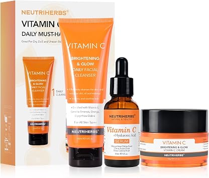 Neutriherbs Vitamin C Brightening Skincare Set- Facial Cleanser+Serum+Cream