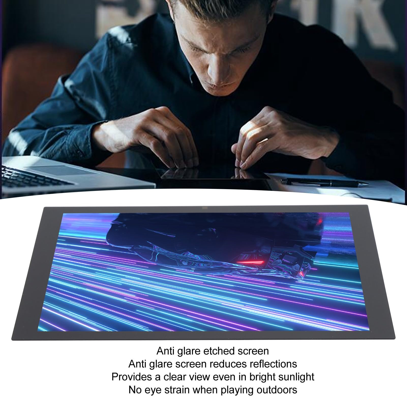 Zenithaur Anti GLARE Display a prova di impronta digitale per il ponte Steam, sostituzione touchscreen LCD da 7 pollici, touch screen ad alta definizione per l'esperienza di gioco