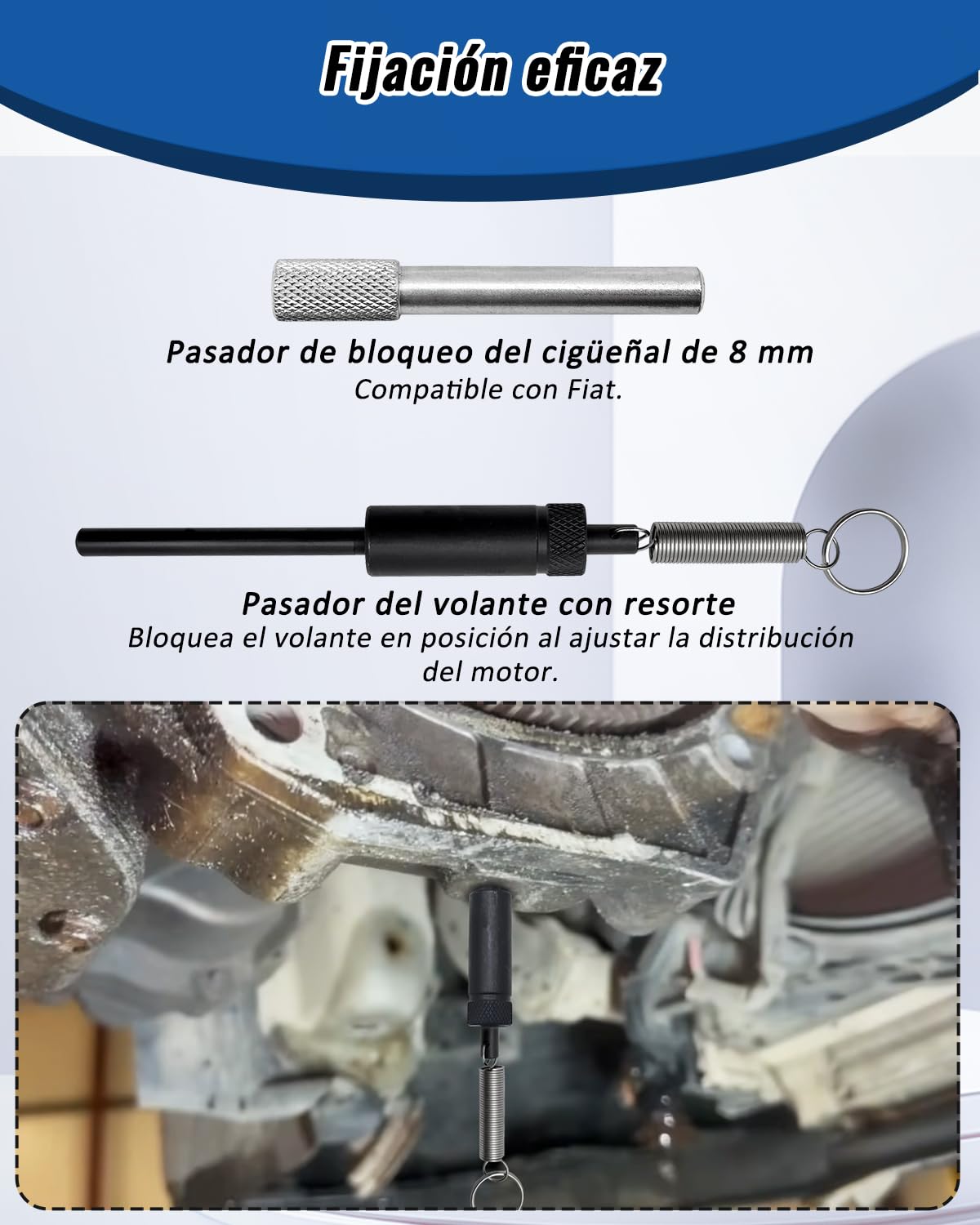 Herramienta de Calado distribucion del Motor Compatible con FIAT, Ford, Vauxhall, Opel, Suzuki, Citroën, Peugeot, Alfa Romeo, Lancia 1.3L Diésel, Kit de Bloqueo de levas 1871000200 1871000900