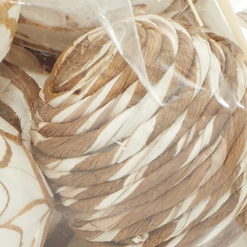 Miniatura 9 de Deco 79 Recipientes decorativos hechos a mano con orbes y jarrones decorativos secos con diferentes diseños, juego de 2 cajas decorativas de