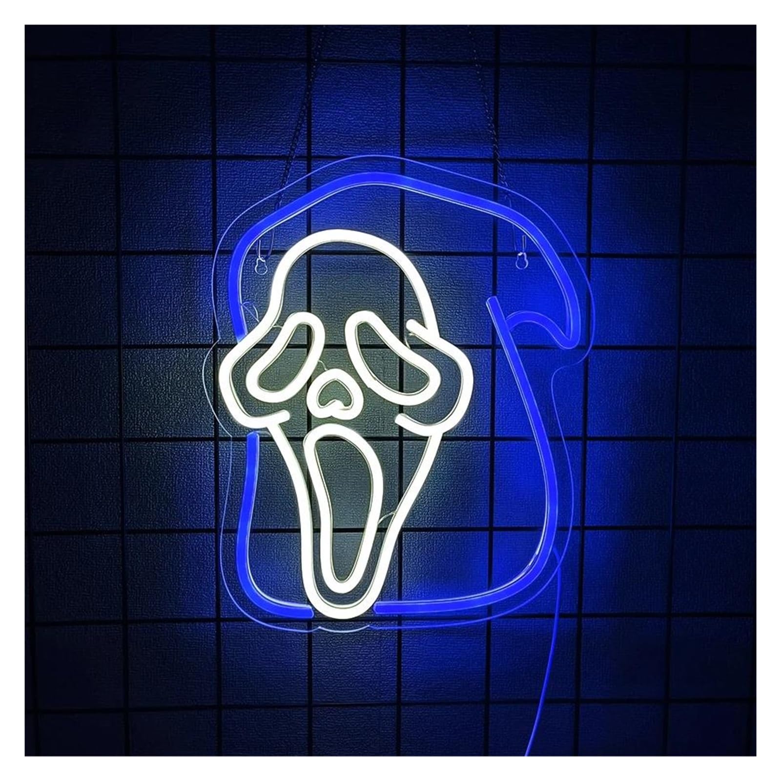 SHOUXI Sign Lamp Skull Neon Sign Light Dimmable USB Powered for Festival Living Room Man Cave Club Game Room Party Room Wall Decor 28cmx34cm