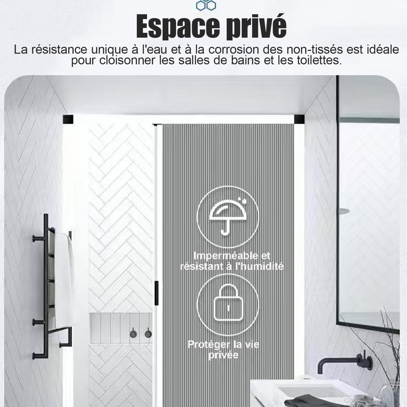 Porte coulissante interieur, Porte Pliante accordéon, Porte Accordéon Pliante Blanche Sur Mesure - Tissu Cellulaire et Cadre en Aluminium, Panneau Non Tissé, Facile à installer(W×H:70×200cm)