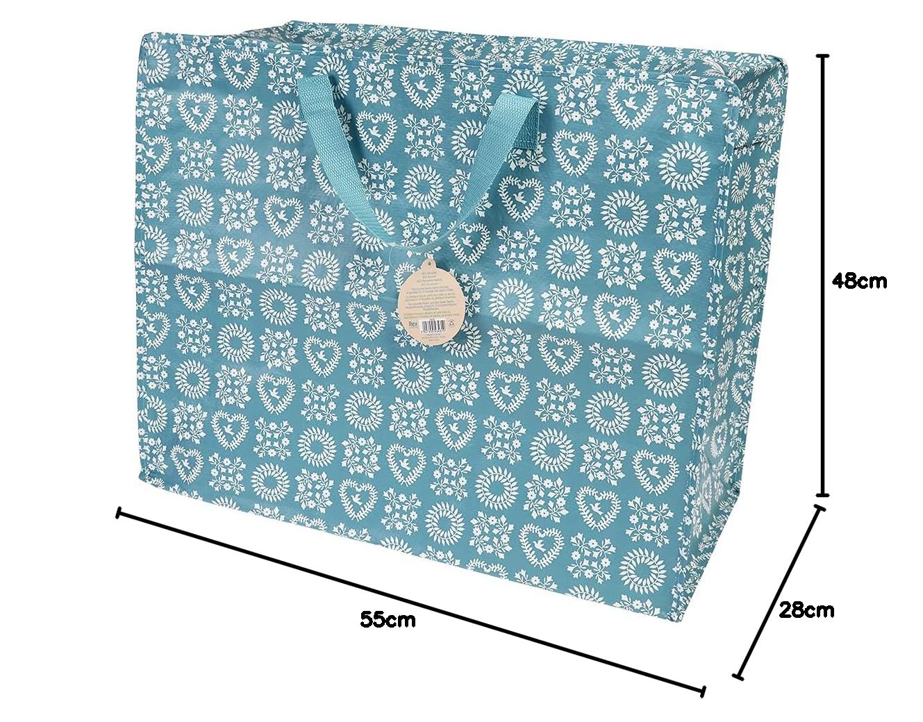 Set Di Borse Portaoggetti Extra Large Con Manici E Sacchetti Sottovuto - 88 Litri, 14 Pezzi, Blu Scuro