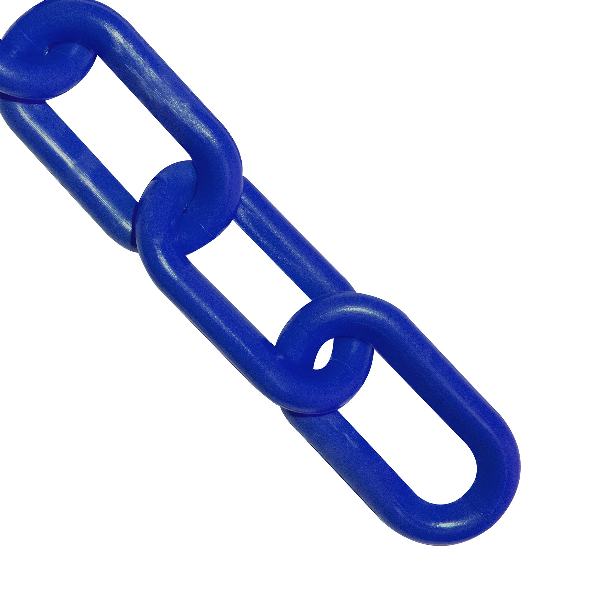 Mr. Chain Plastic Barrier Chain, Traffic Blue, 1.5-Inch Link Diameter, 50-Foot Length (30026-50)