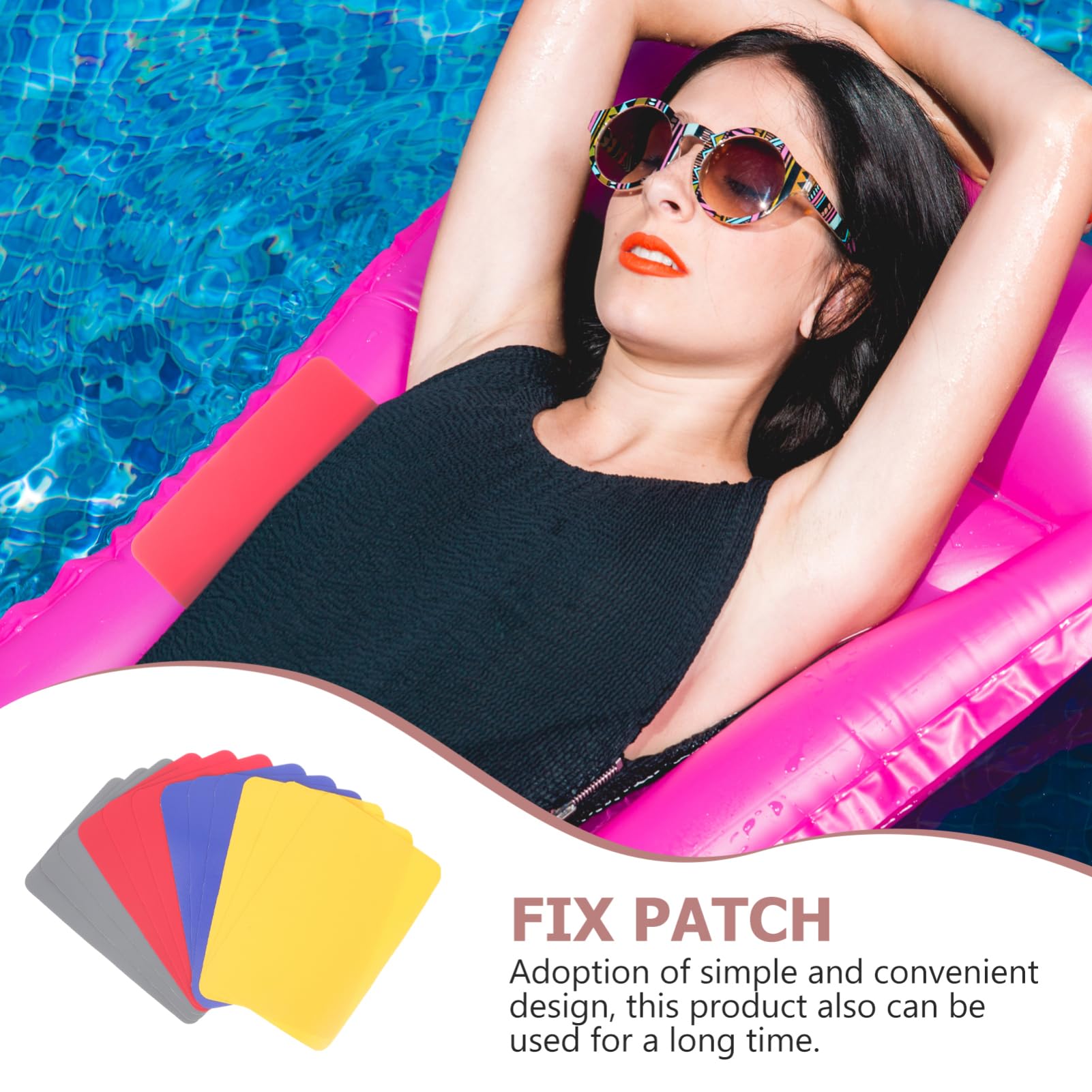 Milisten 5 Ensembles Kit De Réparation De Crevaison De Piscine Flottante Patchs De Réparation Imperméables Scellant pour Étang Écumoire Piscines Solaires Revêtement De 12 pièces * 5
